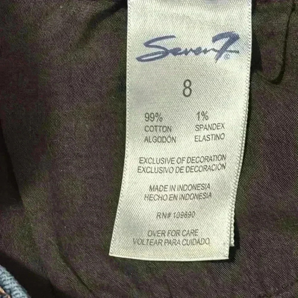 Seven7 Weekend Denim Rolled Cuff Bermuda Shorts size 8-PRISTINE - Picture 8 of 9